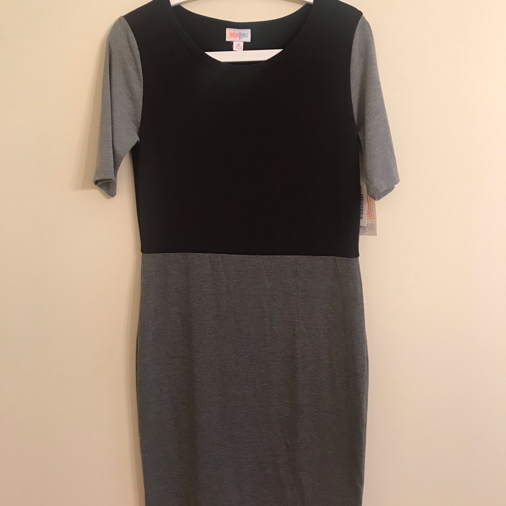 Lularoe Julia Gray/Black Dress